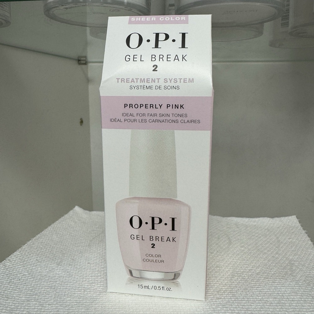 OPI Gel Break Properly Pink Color Step 2 Nail Polish 15ml